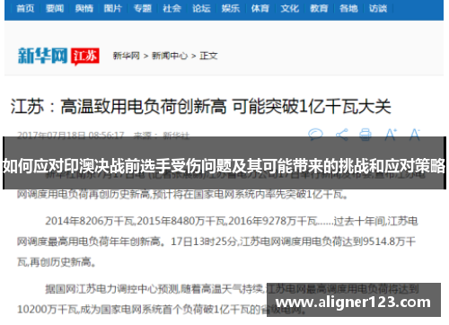 如何应对印澳决战前选手受伤问题及其可能带来的挑战和应对策略